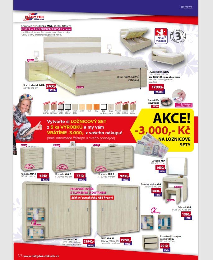 Nábytek Mikulík, akce LOŽNICE -3.000,- Kč 3