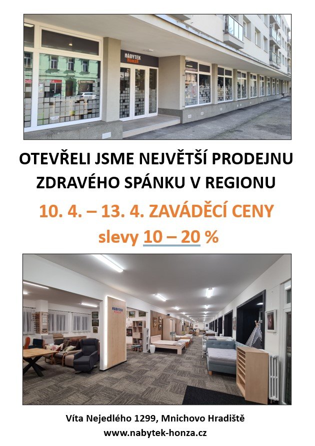 Největší centrum zdravého spaní v regionu - přijďte si pro zaváděcí slevy 10-20%, od 10. do 13.4.2024